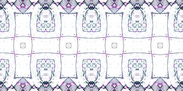 Geometryczny wzór wyszyty na lnie